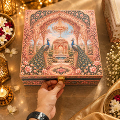 Peacock Heritage premium dry fruits gift box closed lid design
